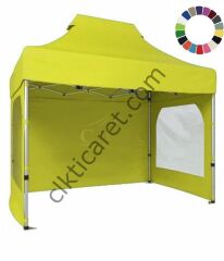 CLK 2x3 Katlanabilir Tente Gazebo Portatif Çadır 3 Yan Duvarlı 2 Pencereli