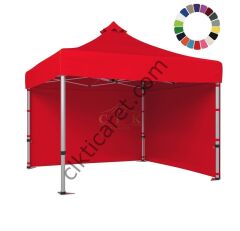 CLK 3x3 Katlanabilir Tente Gazebo Portatif Çadır 30 mm 2 Yan Kapalı