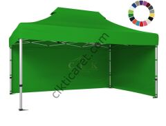 CLK 3x4,5 Katlanabilir Tente Gazebo Portatif Çadır 30 mm 2 Yan Kapalı