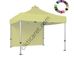 CLK 4x4 Katlanabilir Tente Gazebo Çadır 40mm Çelik Profil Arkası Kapalı