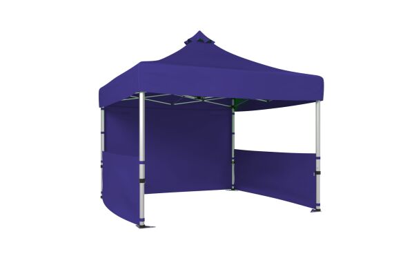 CLK 3x3 52mm Kalın Alüminyum Katlanabilir Tente Gazebo Çadır 2 Yarım Duvar 1 Tam Duvarlı