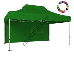 CLK 3x4,5 Katlanabilir Tente Gazebo Portatif Çadır 30 mm Arkası Kapalı