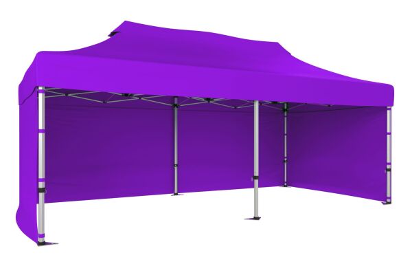 CLK 3x6 52mm Kalın Alüminyum Katlanabilir Tente Gazebo Çadır 3 Yan Kapalı