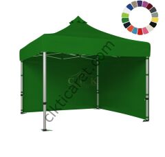 CLK 4x4 52mm Kalın Alüminyum Katlanabilir Tente Gazebo Çadır 2 Kenar Kapalı