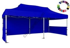 CLK 4x8 52mm Kalın Alüminyum Katlanabilir Tente Gazebo Çadır 1 Tam Duvar 2 Yarım Duvar