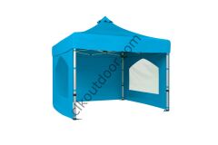 CLK 3x3 Metre Kısa Bagaj Boy 115 cm Katlanabilir Gazebo Çadır 3 Yan Kapalı 2 Pencereli