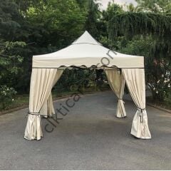 CLK 3x3 40 mm Garden Katlanabilir Tente Bahçe Çardak Krem